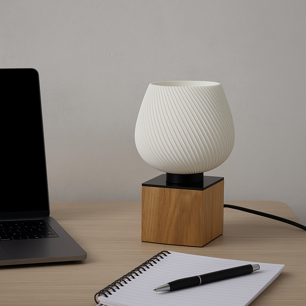 Tischlampe Eiche
