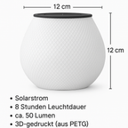 Solar tafellamp – 3D-geprinte ledlamp voor terras & balkon