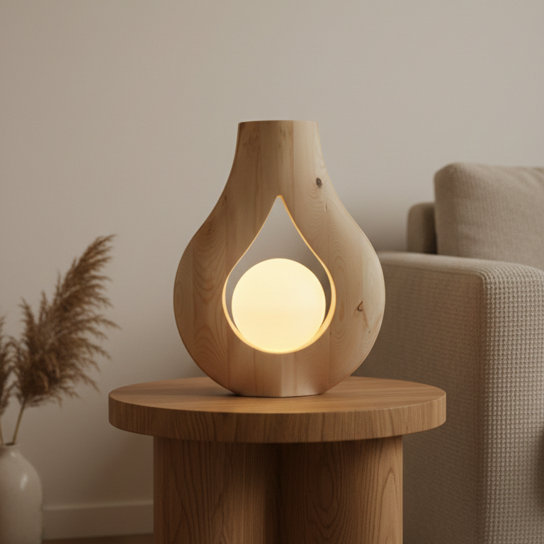 handgemachte tischlampe