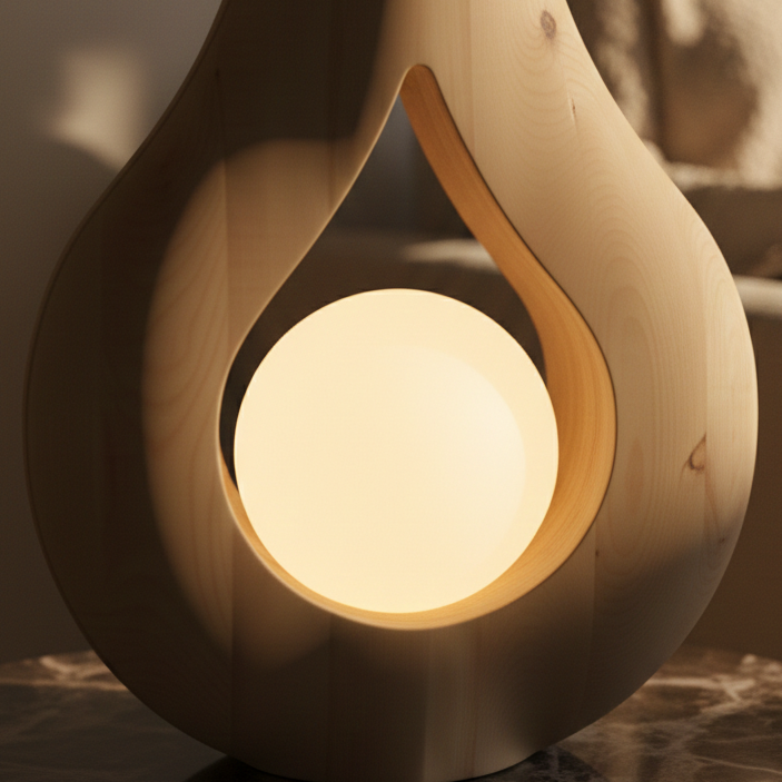 handgemachte tischlampe