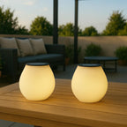Solar-Tischlampe mit Spiralstruktur